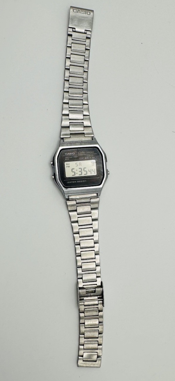 Casio A158W Digital Retro Watch 593 Module – Working Stainless Steel