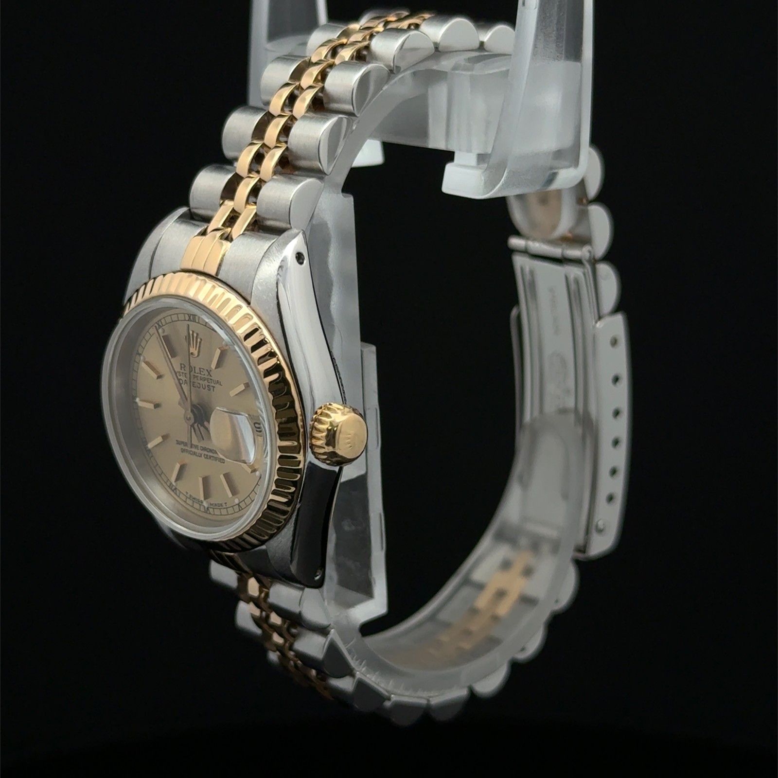 1987 Rolex Datejust Lady Champagne Stick Jubilee 69173 Steel & YG