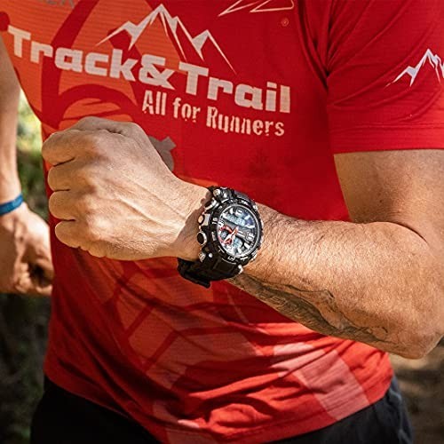 Analog Digital Chronograph Watch 53mm Resin Strap 100m Water Resistant Alarm