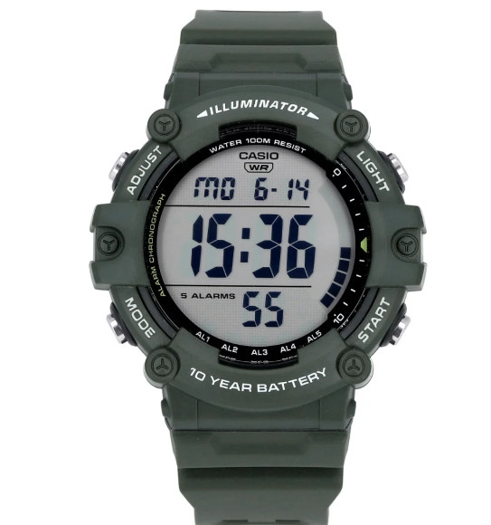 Casio Digital Sports Military Men Urethane AE-1500WHX-3AVDF watch