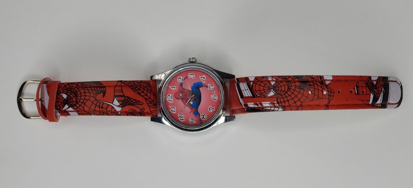 Vintage Spiderman Watch Toy Game Comic RED