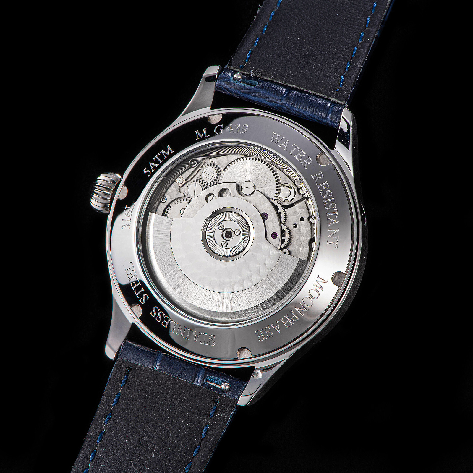 1PC Sugess MoonPhase Master StarDust Mechanical Watch Seagull 1963 SU2528STRA V3