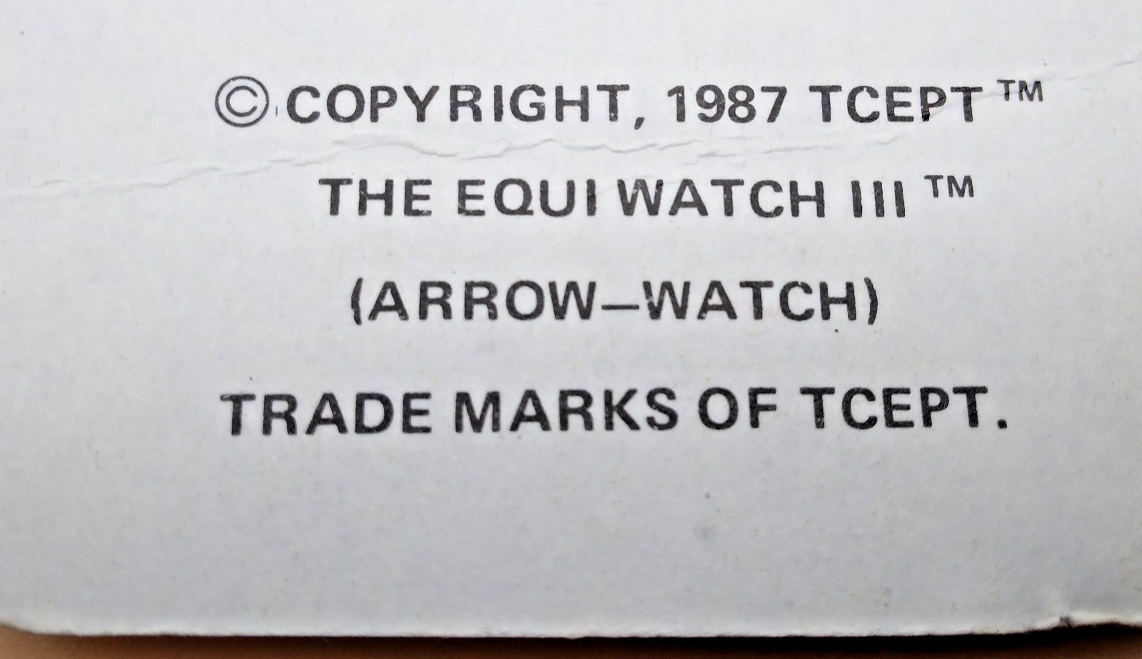 2 x 1987 TCEPT Equi III Arrow Watch Triangular Face Gray & Yellow White & Blue