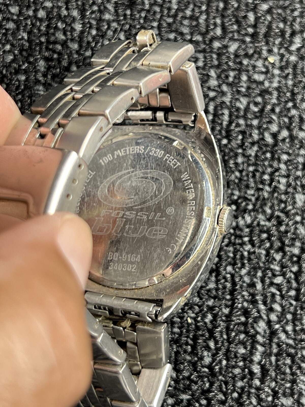 Fossil Blue Men’s Whisk Watch BQ-9164- 340302 Water Resistance 100 M- 330 Feet