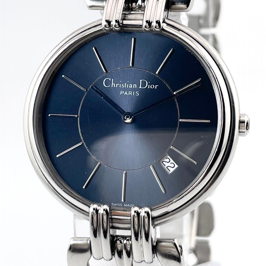 Christian Dior Bagheera Men’s Gold Blue Dial Quartz Watch Japan 073863