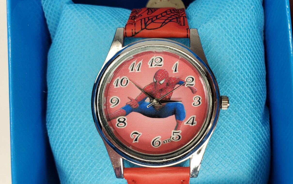 Vintage Spiderman Watch Toy Game Comic RED