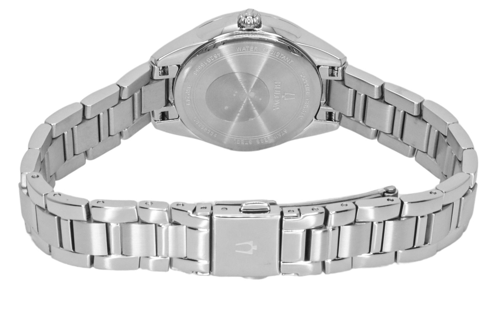 Bulova Sutton Pink Dial Quartz Analog Stainless Steel 96P249 Womens Ladies Watch