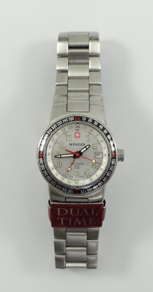 WENGER 090.0920 unisex 7.25″ watch date 100m SMT mineral crystal stainless
