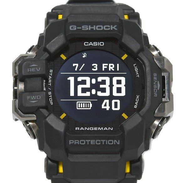 CASIO G-SHOCK GPR-H1000-1JR 20.3mm Used Watch Solar GPS Men Analog Display