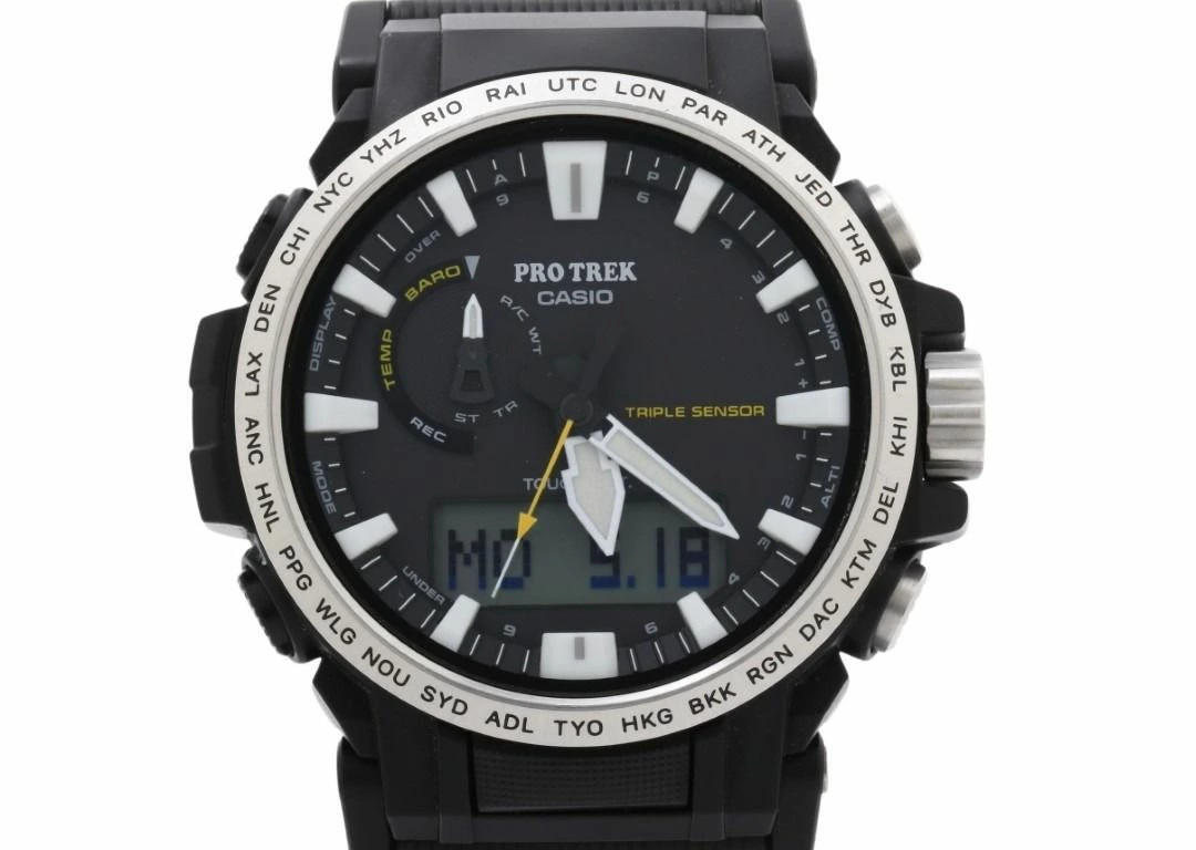 CASIO Watch PRO TREK Climber Line PRW-61-1AJF Black Resin (Biomass Plastic) /