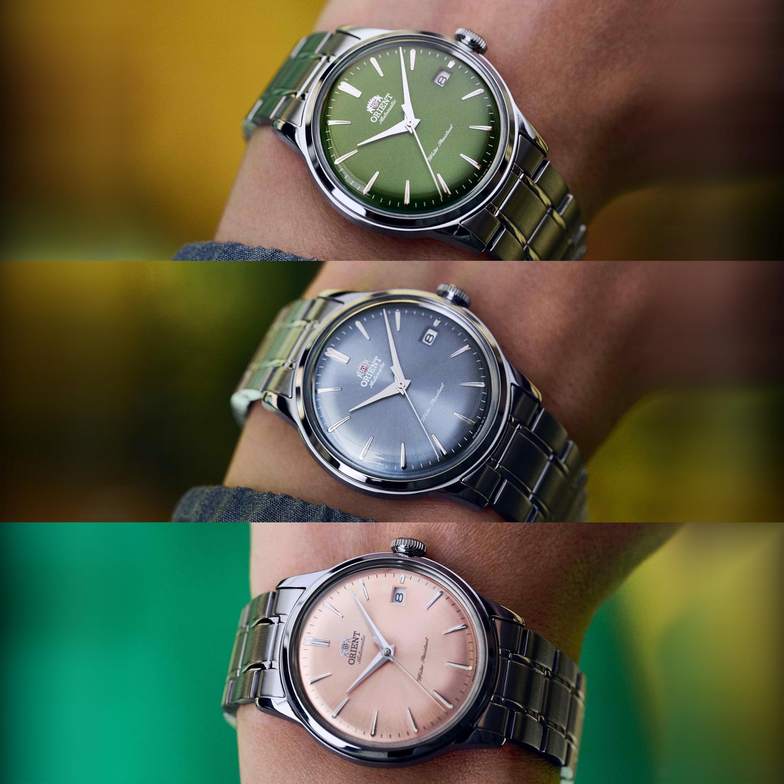 Orient Bambino RN-AC0M09E Grass Green Dial Automatic Watch Classic Mens