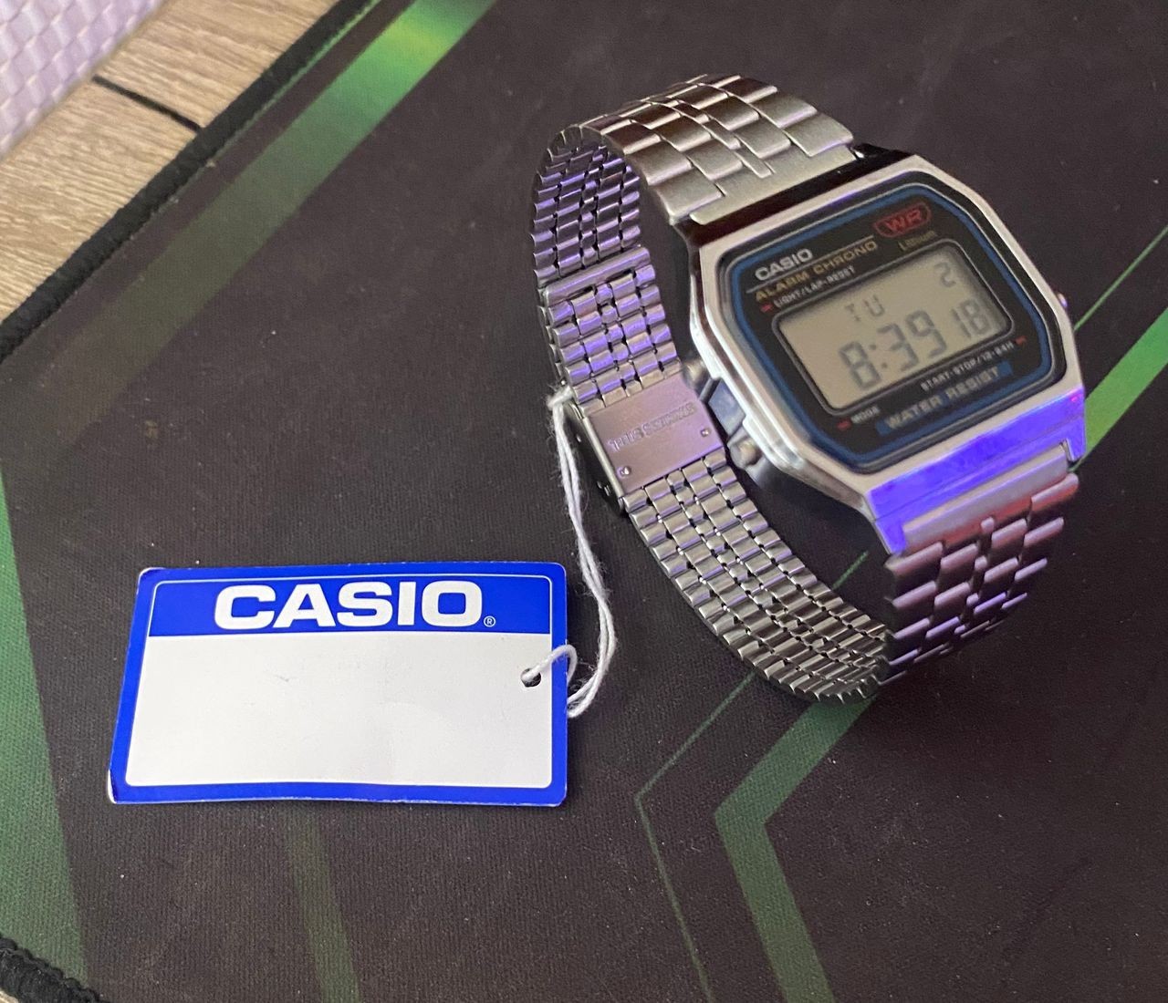 Vintage Casio A159WA-N1DF Authentic Digital Watch Adjustable Japan Band Tag 1989
