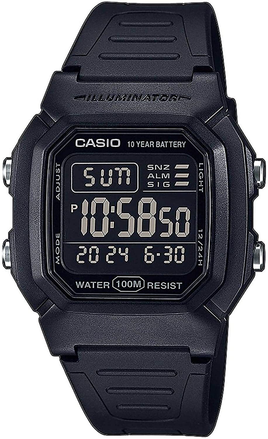 CASIO Standard Digital Men’s Watch W-800H-1BV Black