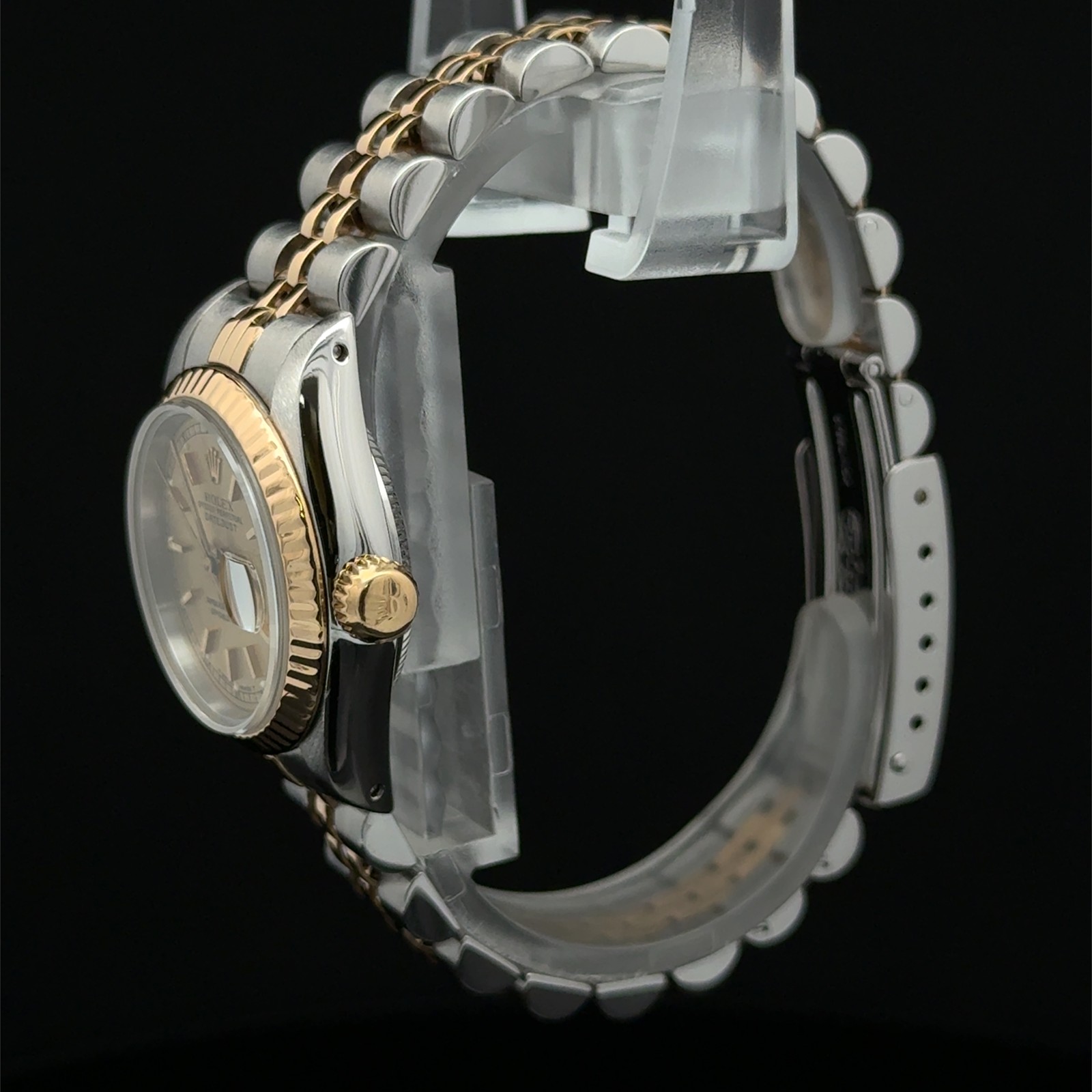 1987 Rolex Datejust Lady Champagne Stick Jubilee 69173 Steel & YG