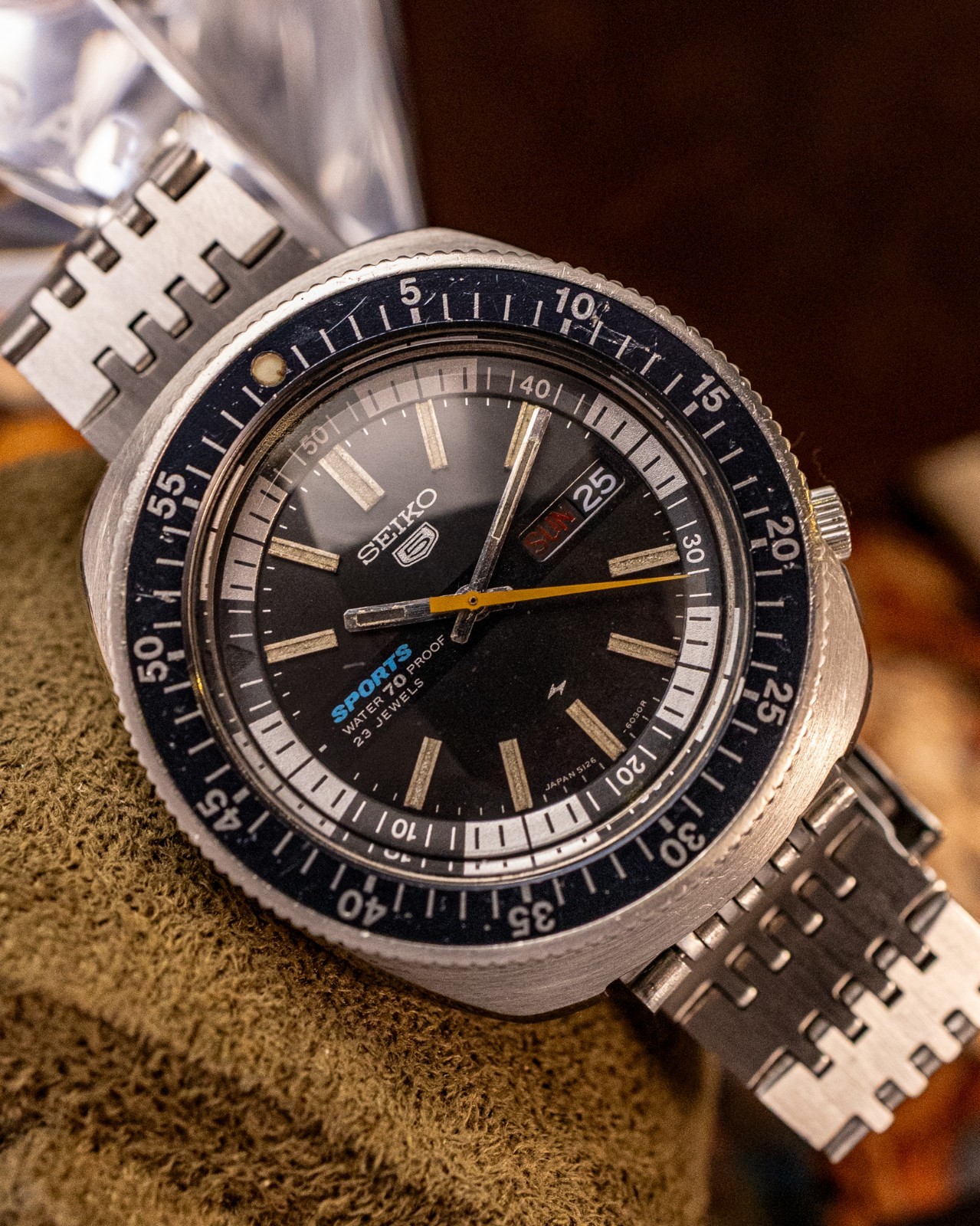 Vintage Seiko 5 Sports 23J – 5126-6030 – Double Hurricane – 1969 JDM
