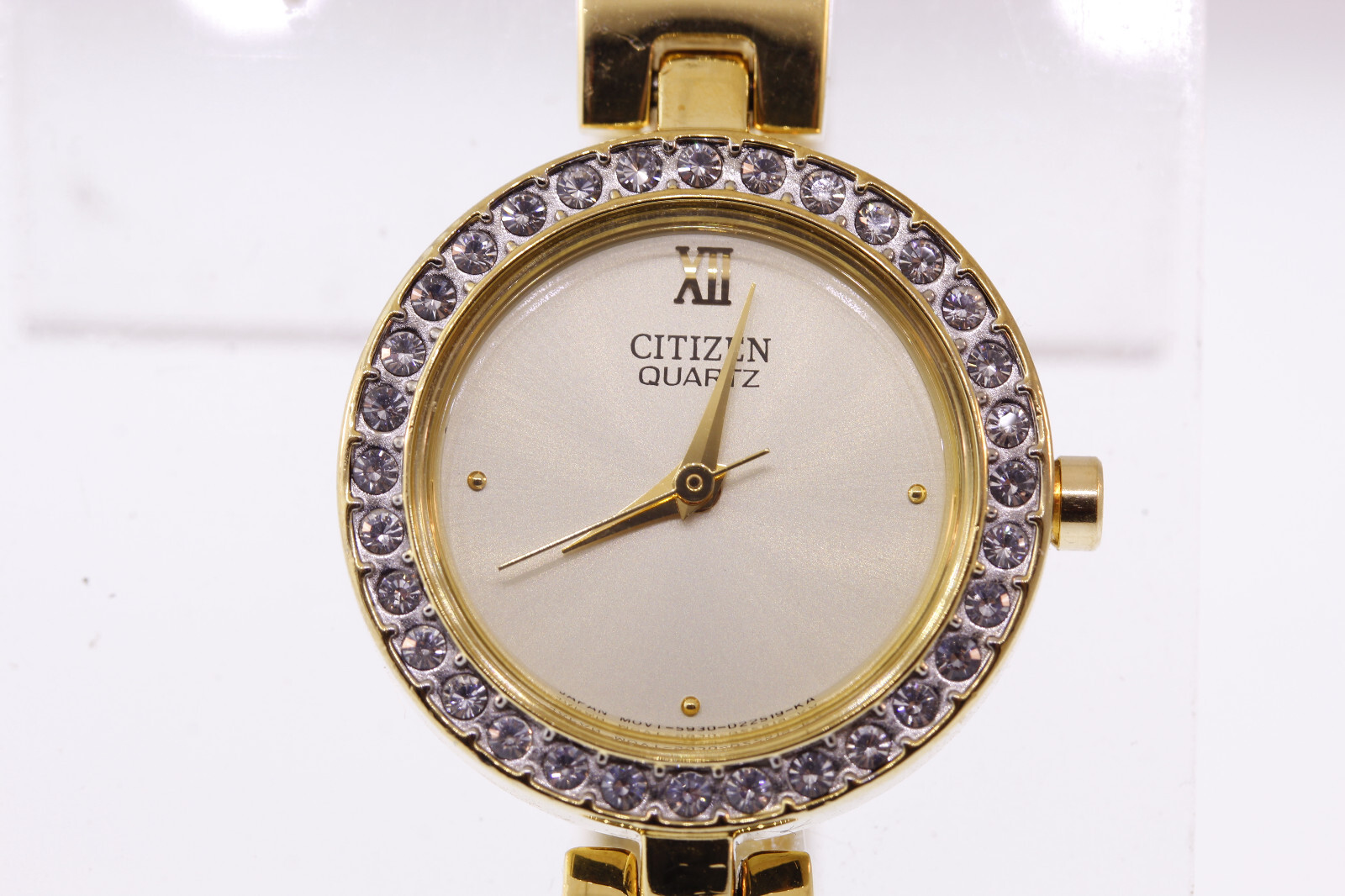 Ladies Citizen EJ4072-56P Gold-Tone Dial & Case Crystal Accented Watch