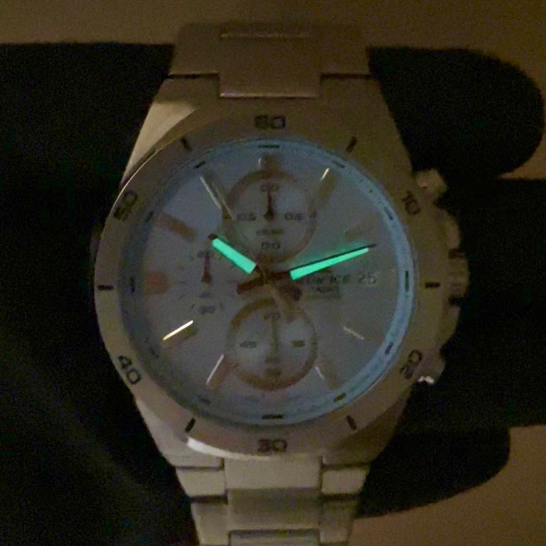 Beautiful condition Casio Edifice chronograph EFV 640 full metal blue y2k