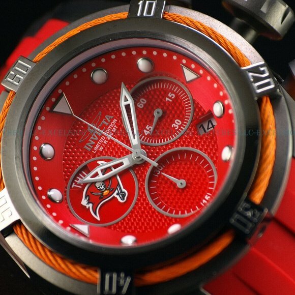Invicta NFL Tampa Bay Buccaneers Bolt Zues Red Dial Chronograph Men’s Watch