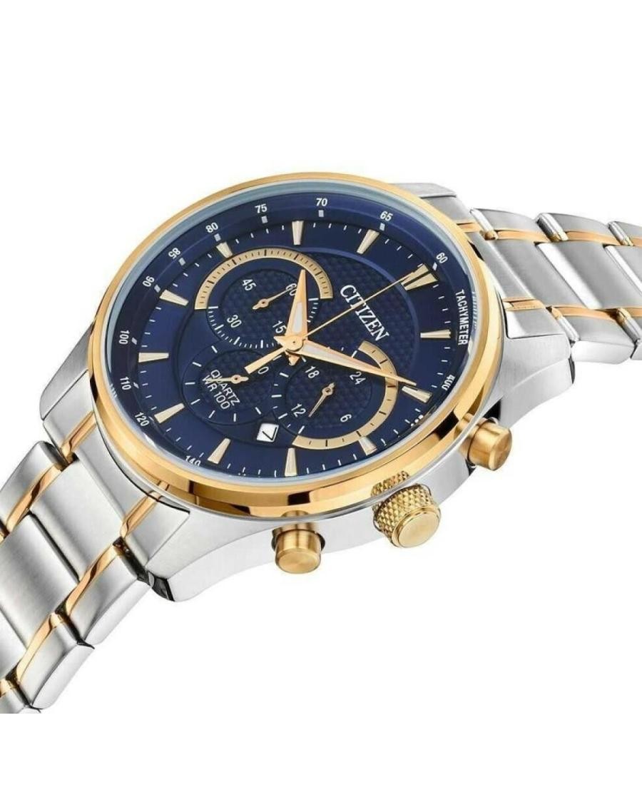 CITIZEN Men Analog Quartz Casual Watch Classic Dress Golden Dial Waterproof Roun