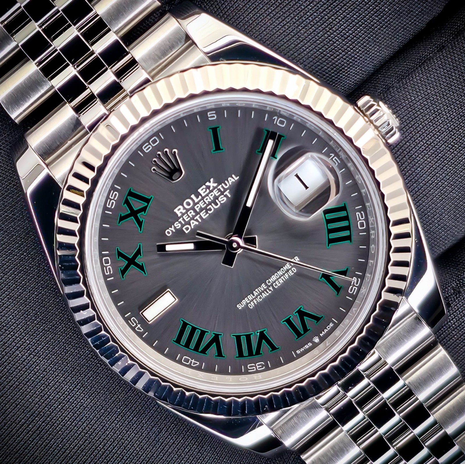 ROLEX DATEJUST “WIMBLEDON” | REF. 126334 | 41MM | GREY DIAL | 2023 | FULL SET