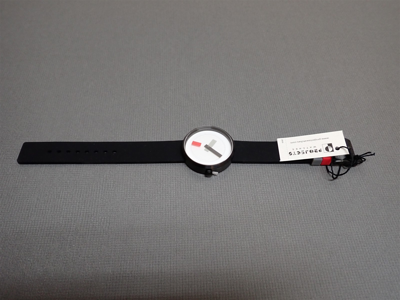 NEW Projects Watches PJT-7296RS Kazimir Red 37mm Black Silicone Band Watch