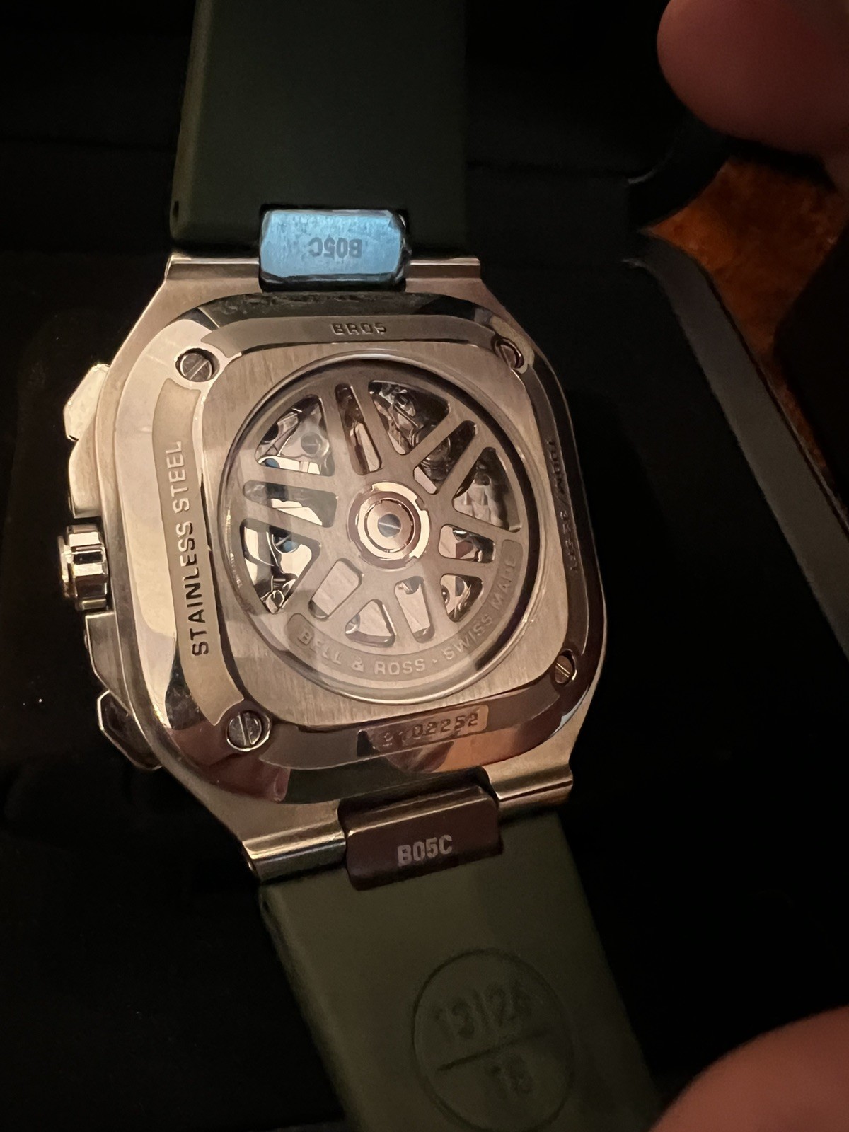 BELL&ROSS BR05 Chronograph. Green Steel BR05C-GN-ST/SRB. Excellent!!
