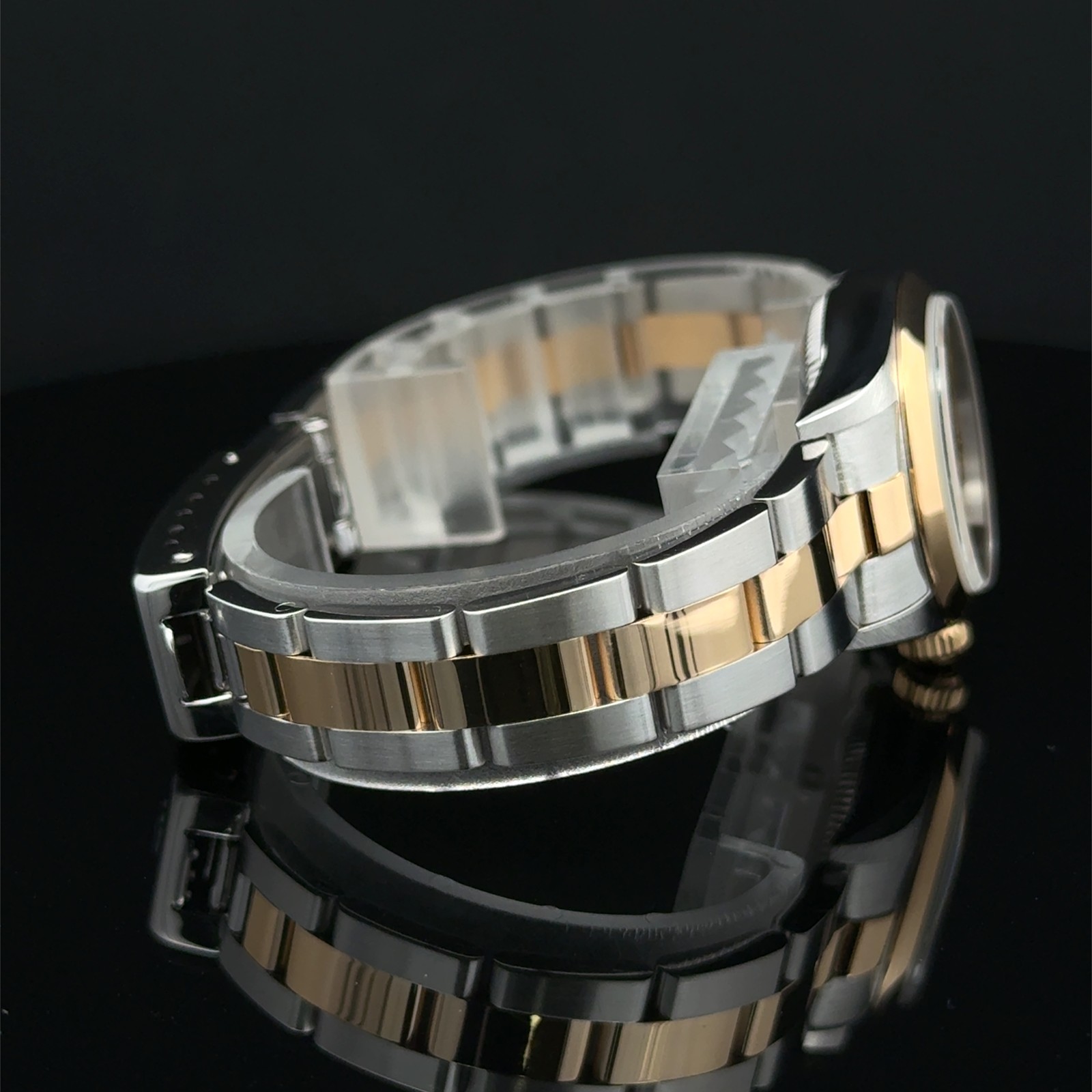 2004 Rolex Oyster Perpetual Champagne Stick Dial Oyster 76183 Complete Two-tone