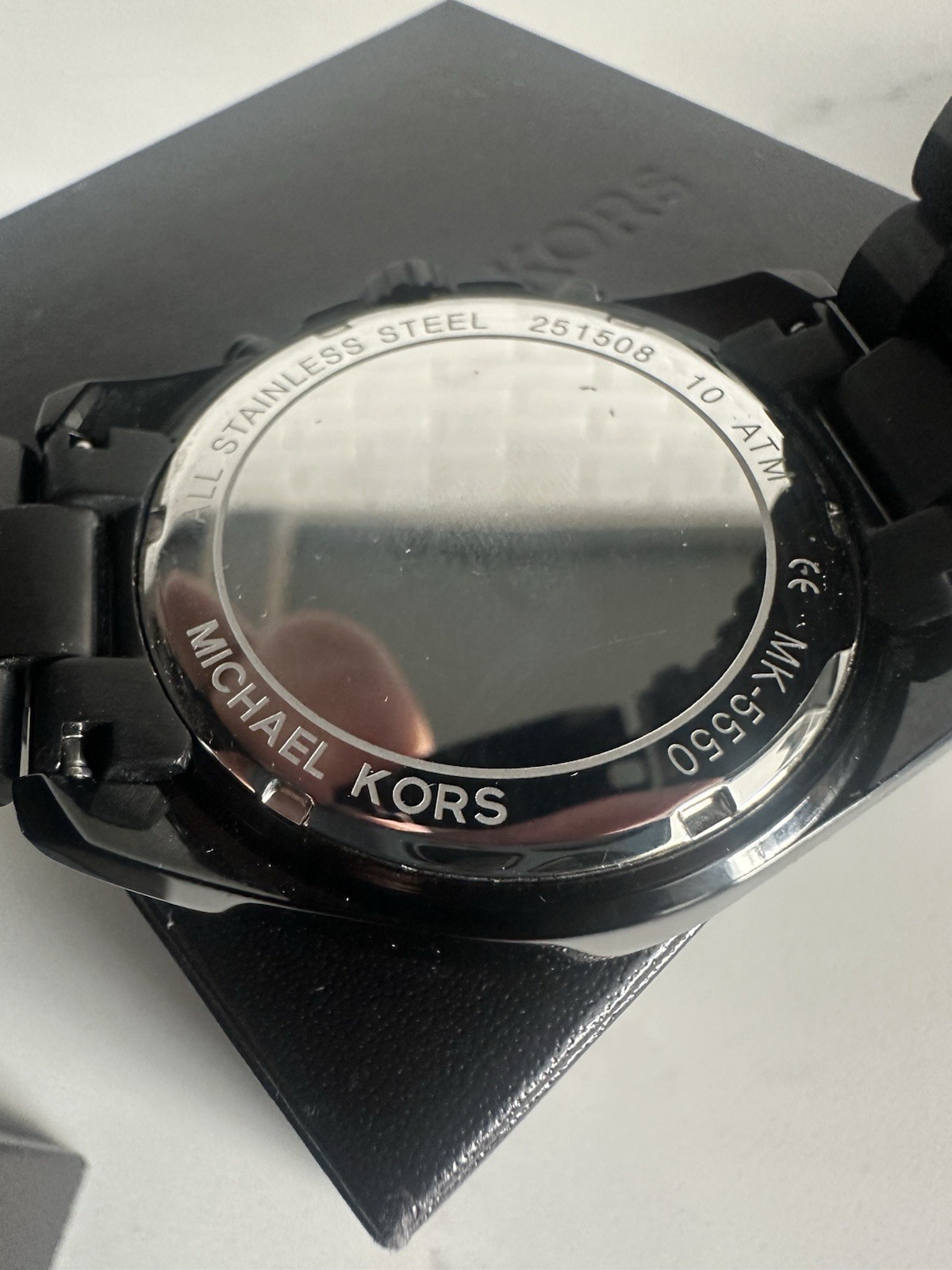 Michael Kors MK5550 Black Stainless Steel – *Needs Battery