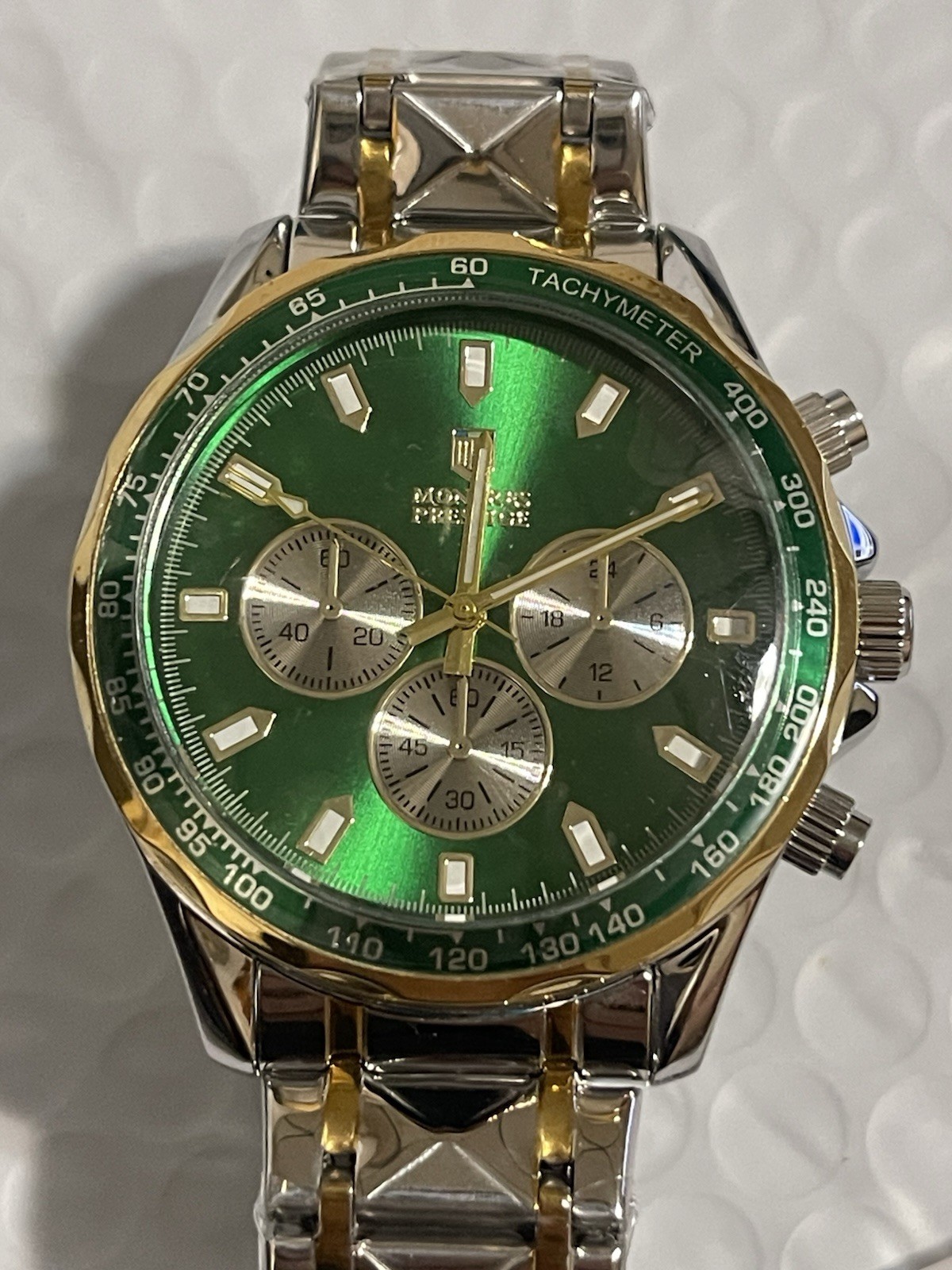 Montres Prestige Men’s Watch – 44mm, Gold, Steel (MPW-0346) new
