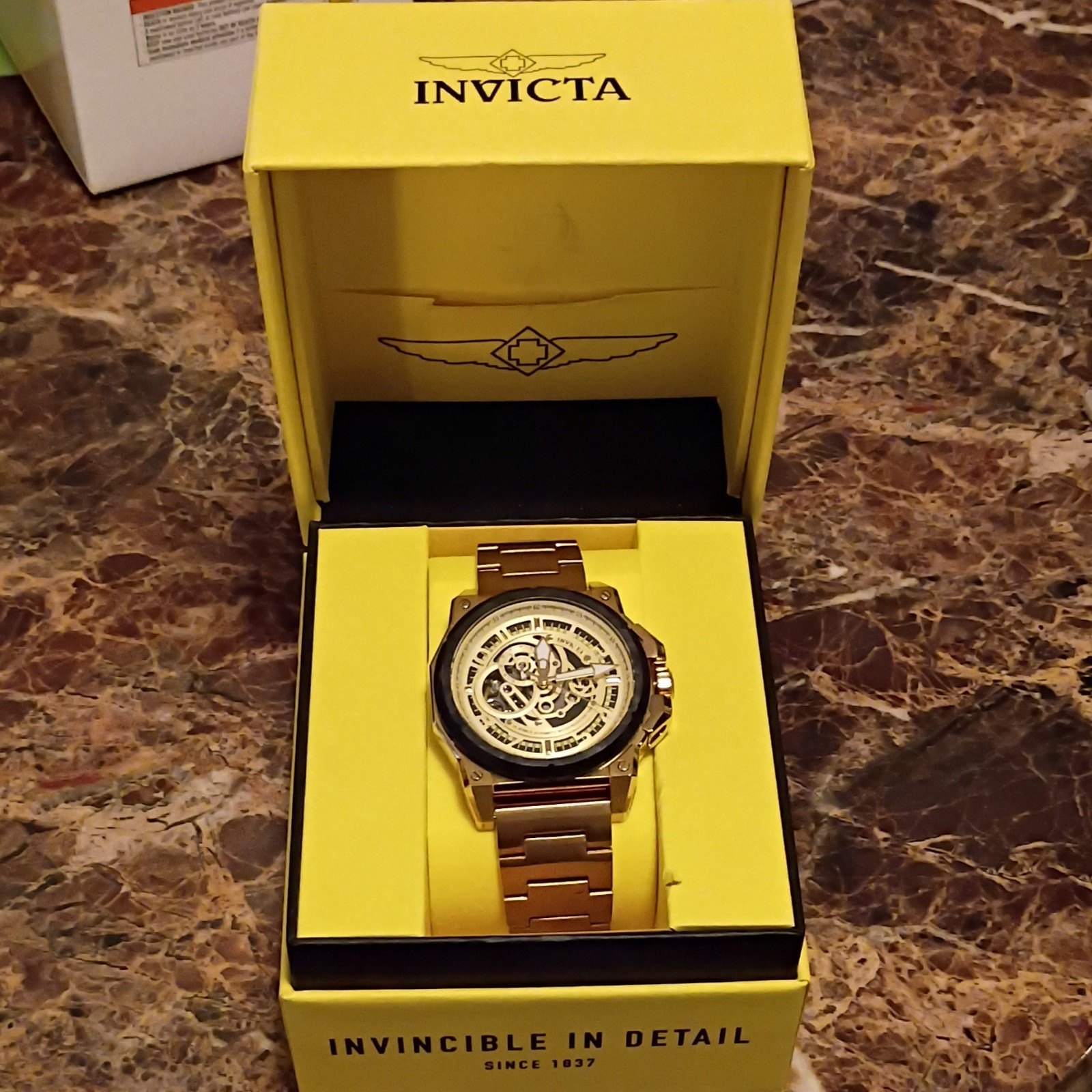 Invicta S1 RALLY Skeleton Dial Gold Tone Nh39a Movement 43mm 69509