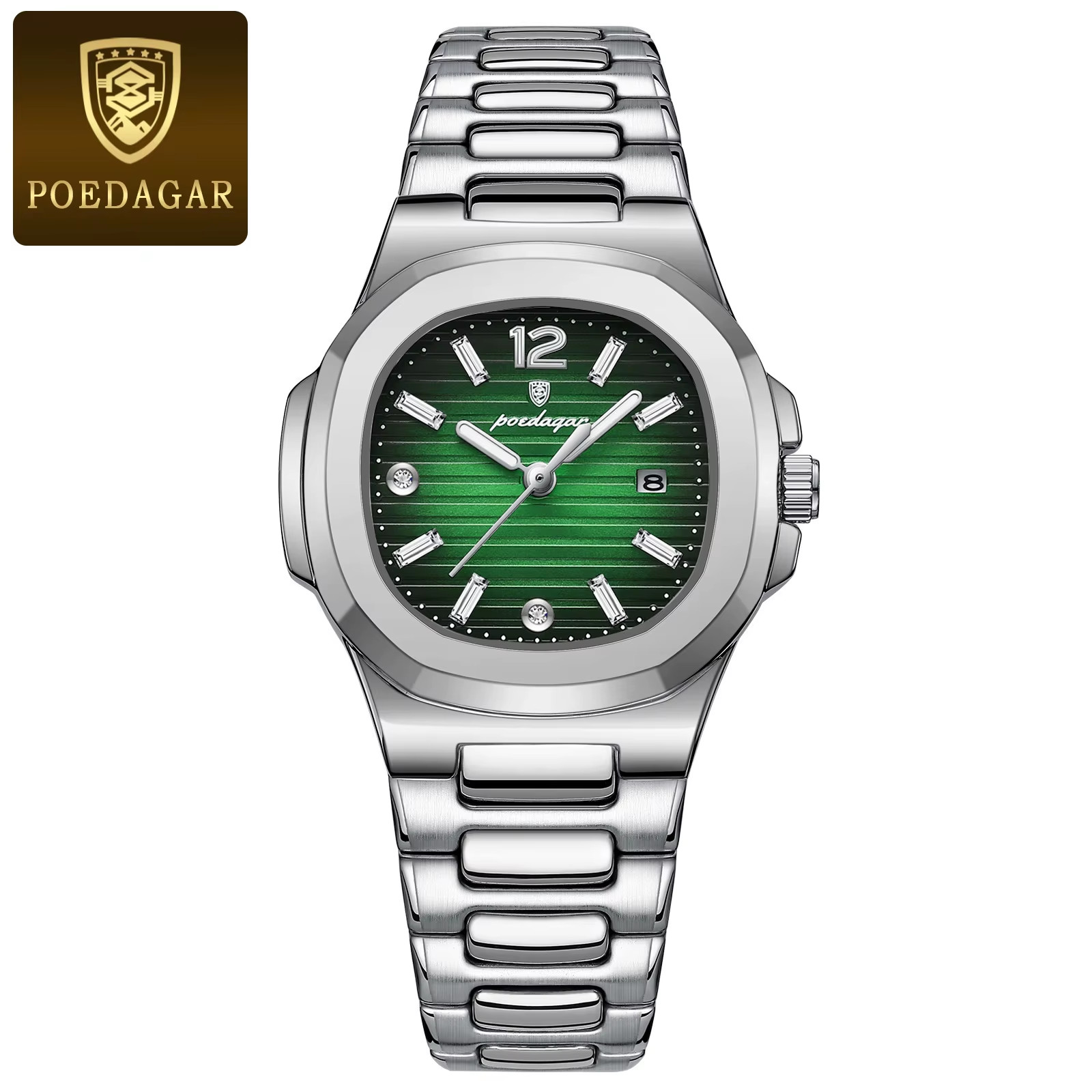 Luxury Women’s Square Quartz Watch Date Luminous Waterproof Wristwatch Ladies