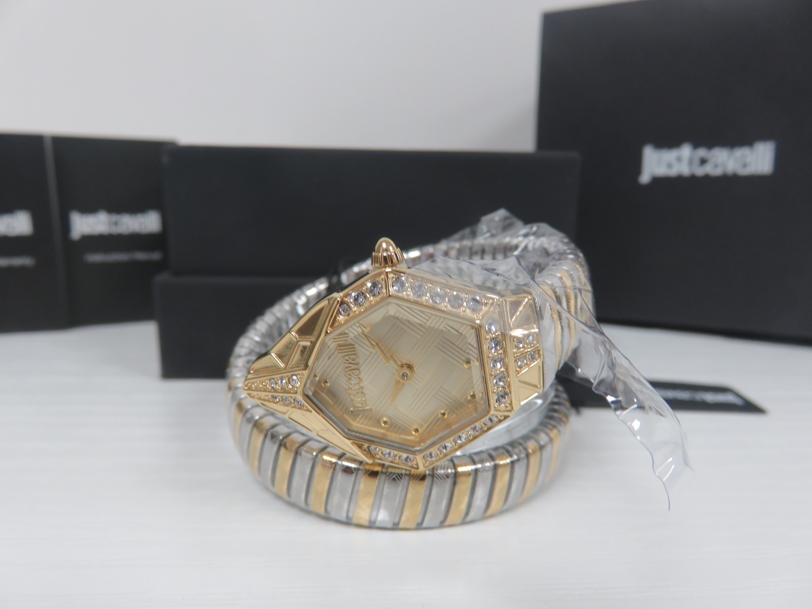 Just Cavalli JC1L303M0055 Snake Women’s Two Tone Gold/Silver Watch