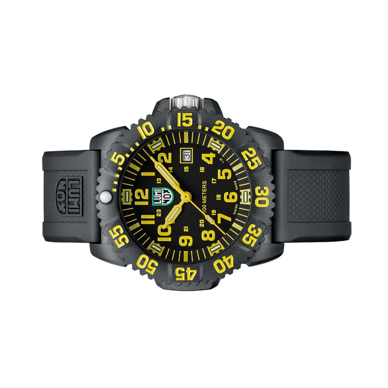 LUMINOX SEA LION X2.2055 CARBONOX MEN’S 100M BLACK / YELLOW DIAL 44MM WATCH NWT