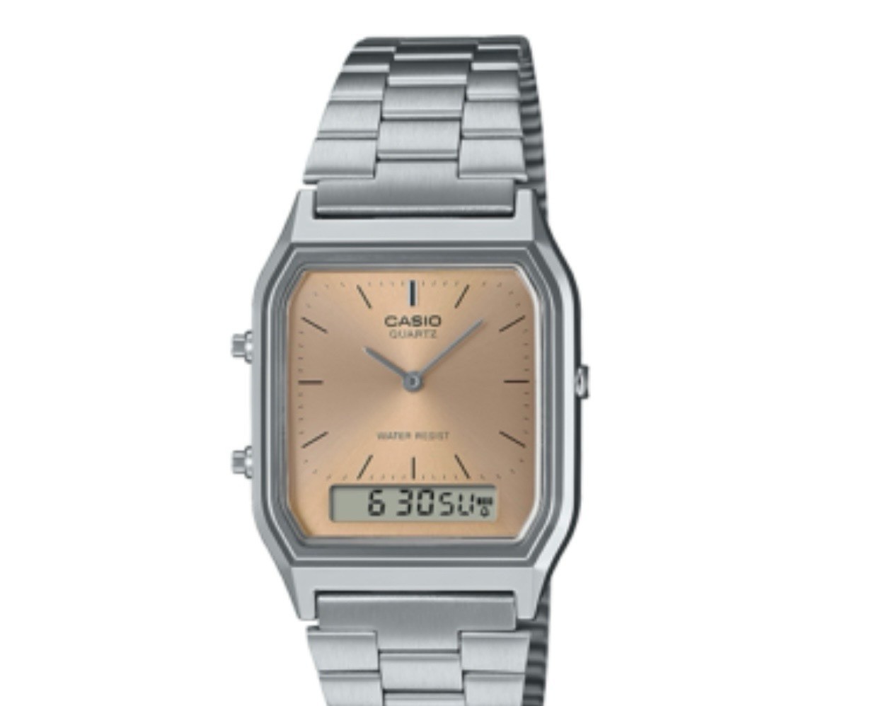 Casio New AQ230A-4A Retro Digital Analog Alarm Unisex Watch