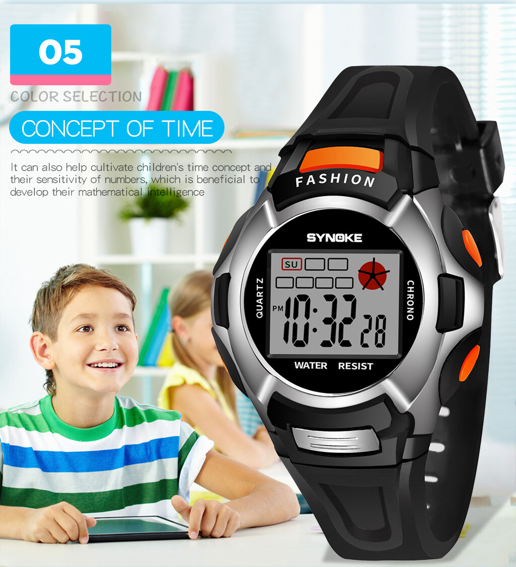 Kids Digital Watches for Girl Boys 3ATM Waterproof Multi-Functional WristWatches