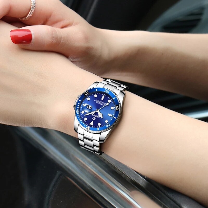 CHENXI Women’s Elegant Quartz Watch Stainless Steel Date Waterproof Wristwatch