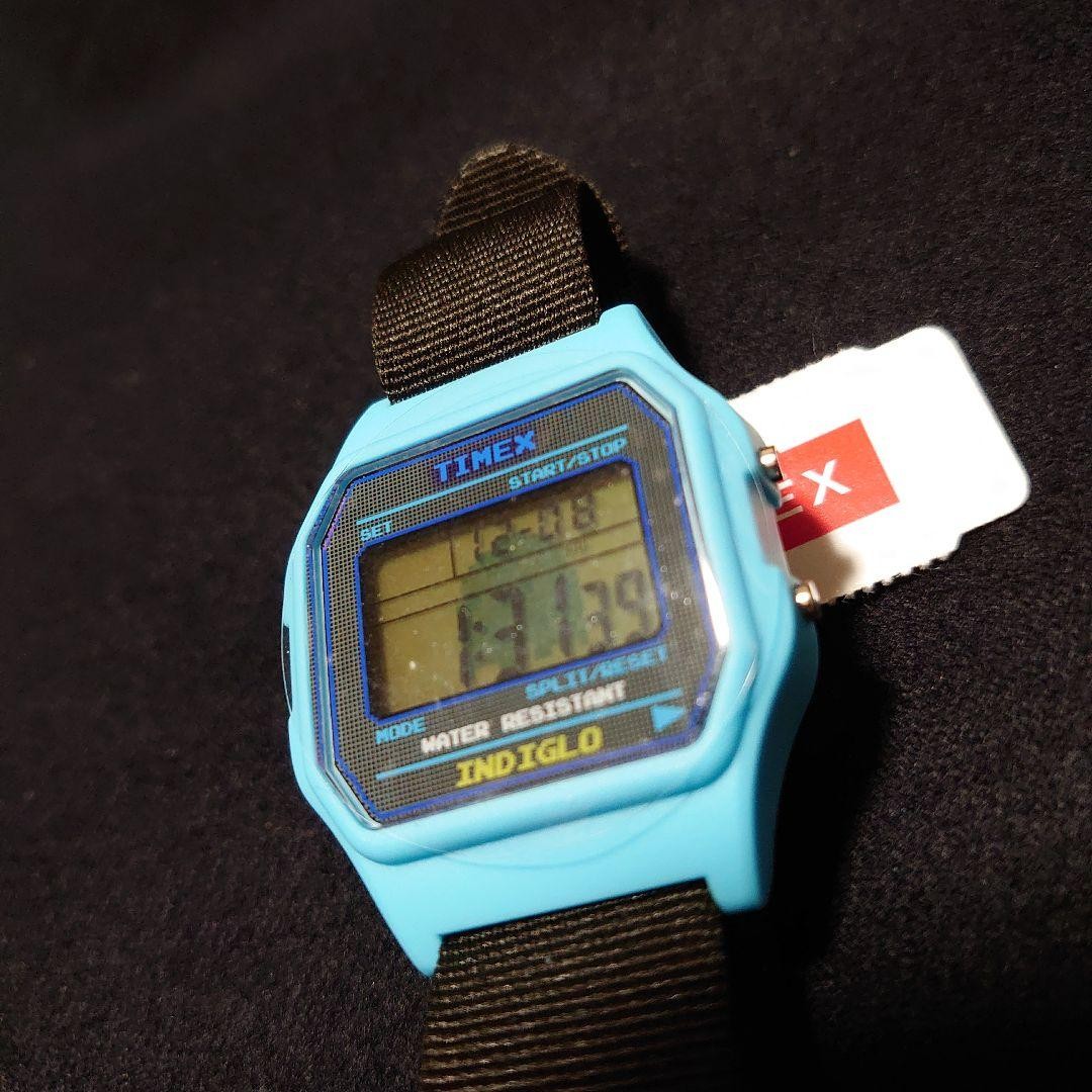 Pacman x Niki x Timex Classic Digital Watch Sky Blue/Black 34mm Used