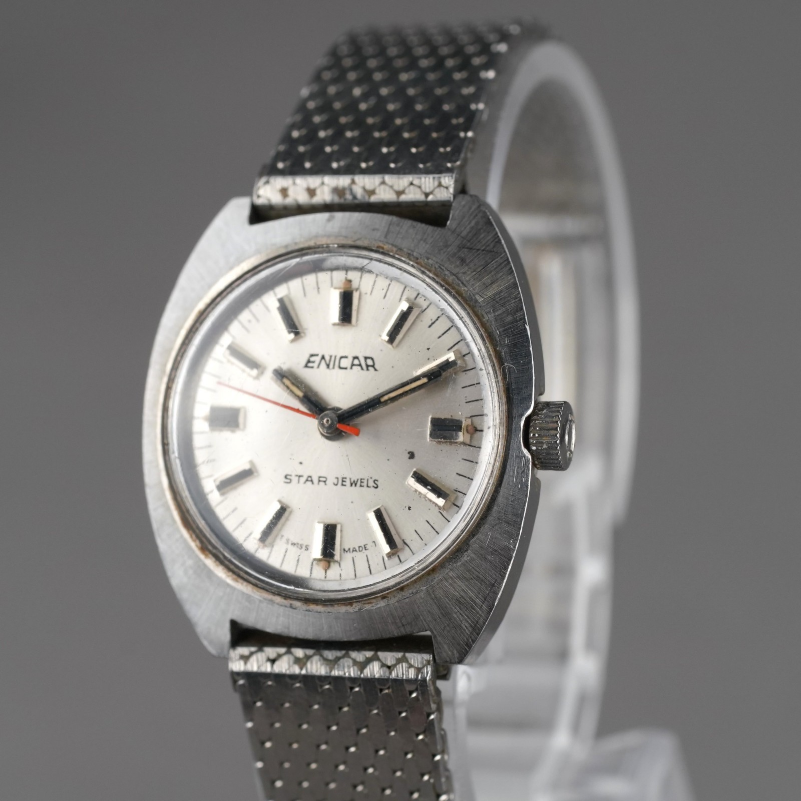 ENICAR STAR JEWELS 690-51-03 Mechanical Wristwatch Women’s Watch Silver 24mm