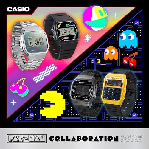 Casio Classic Wristwatch PAC-MAN Collaboration A168WEPC-7AJR Silver