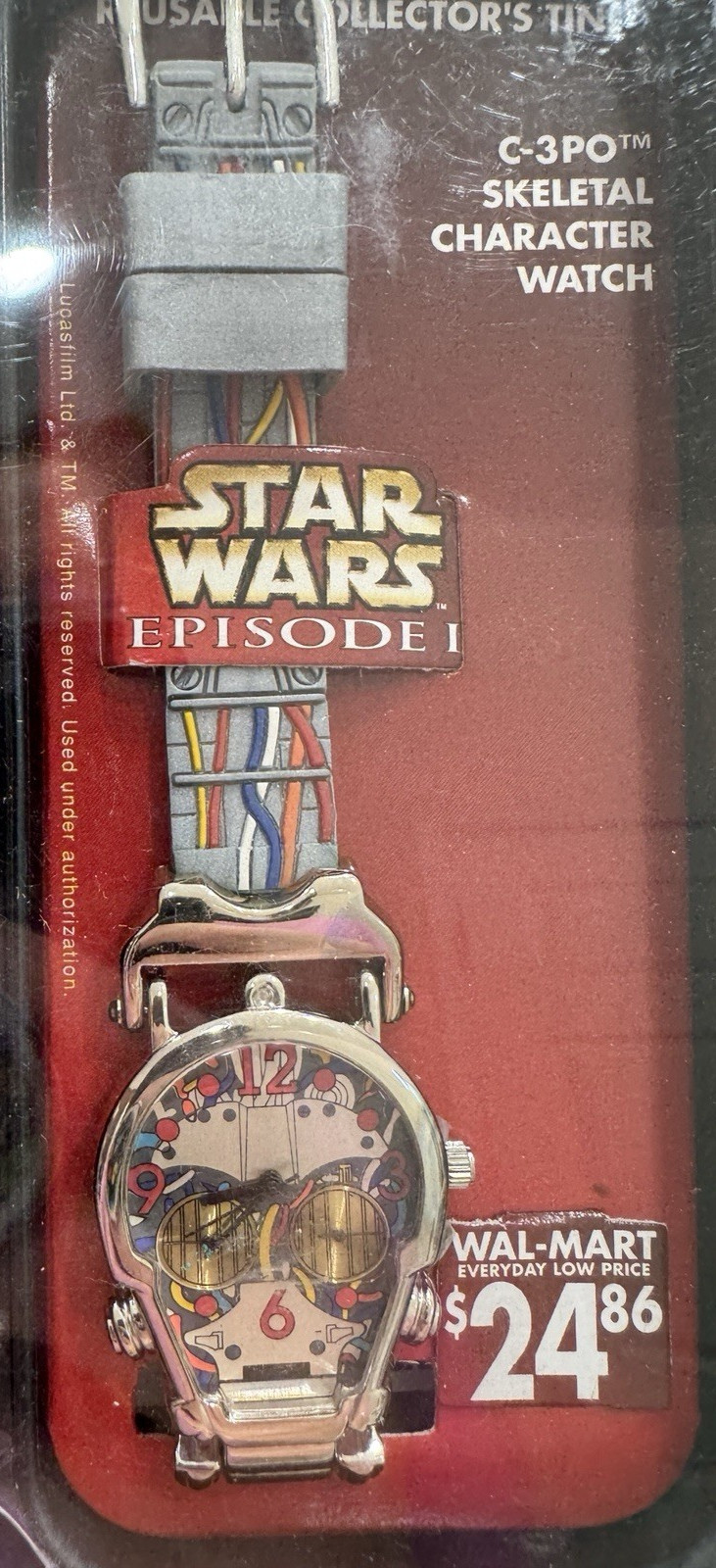 Star Wars episode 1 C-3PO C3PO Skeletal Character Watch Wristwatch Sealed MINT