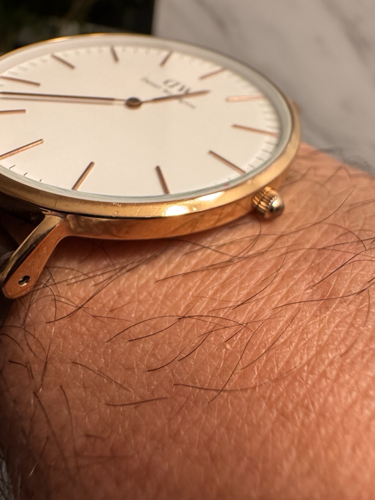 Daniel Wellington DW Men’s Classic Brown Leather Gold Tone Watch 40mm