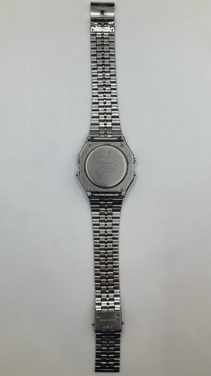 Vintage Casio A158W Digital Watch 593 Module Stainless Steel Chrono Classic