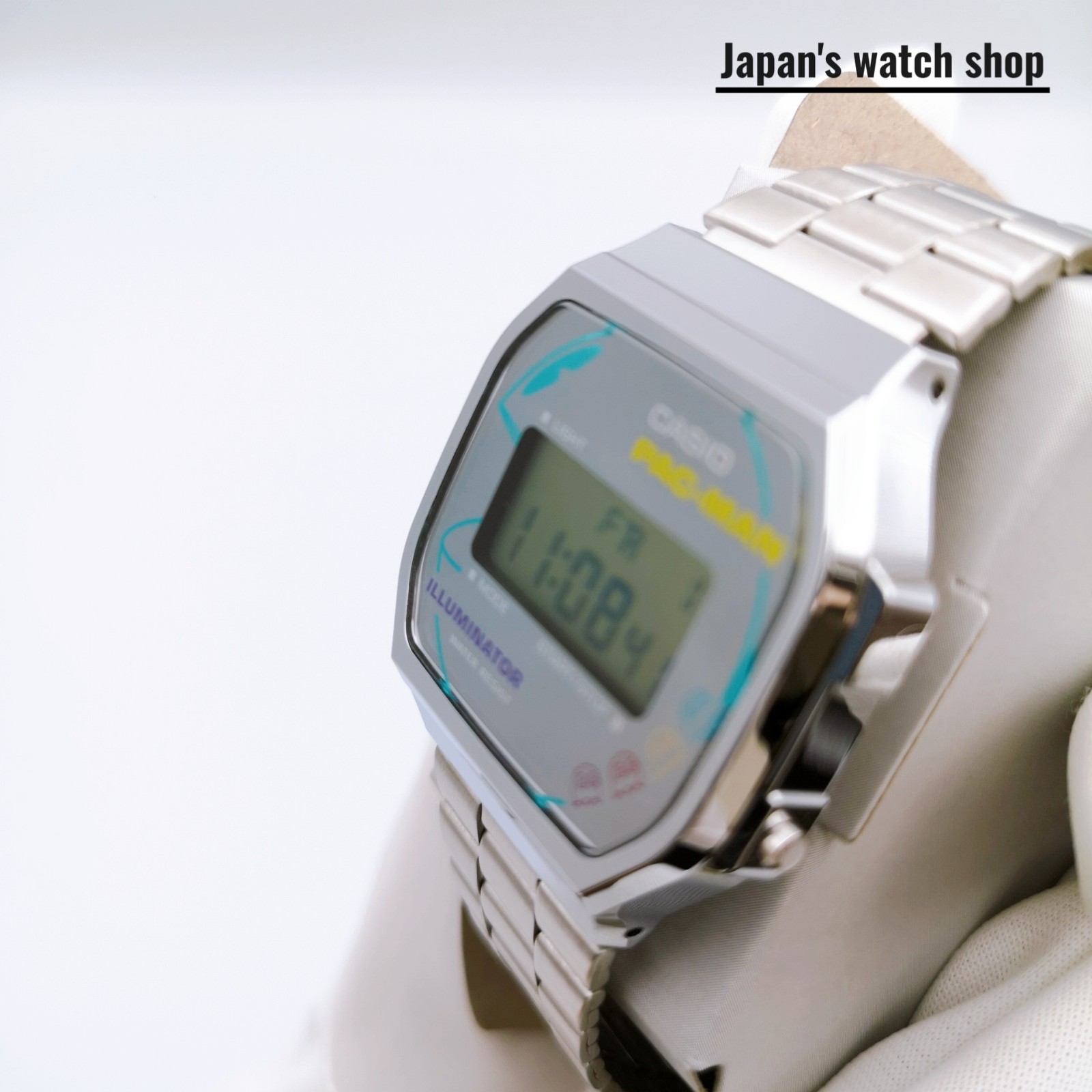 CASIO Classic A168WEPC-7AJR Silver PAC-MAN Collaboration Men’s Watch New in Box