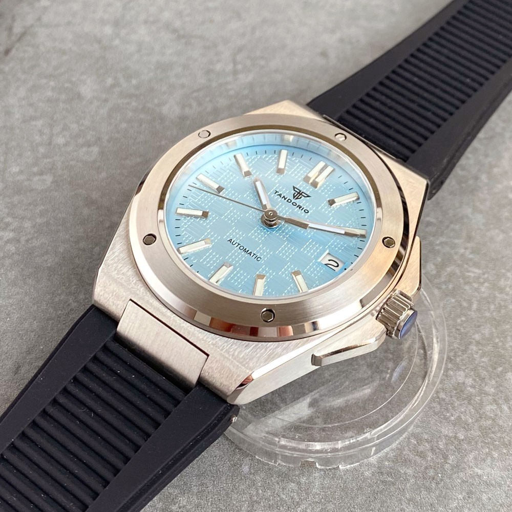 Tandorio New 40mm Black Business 10ATM Sapphire NH35A Automatic Men Watch Date