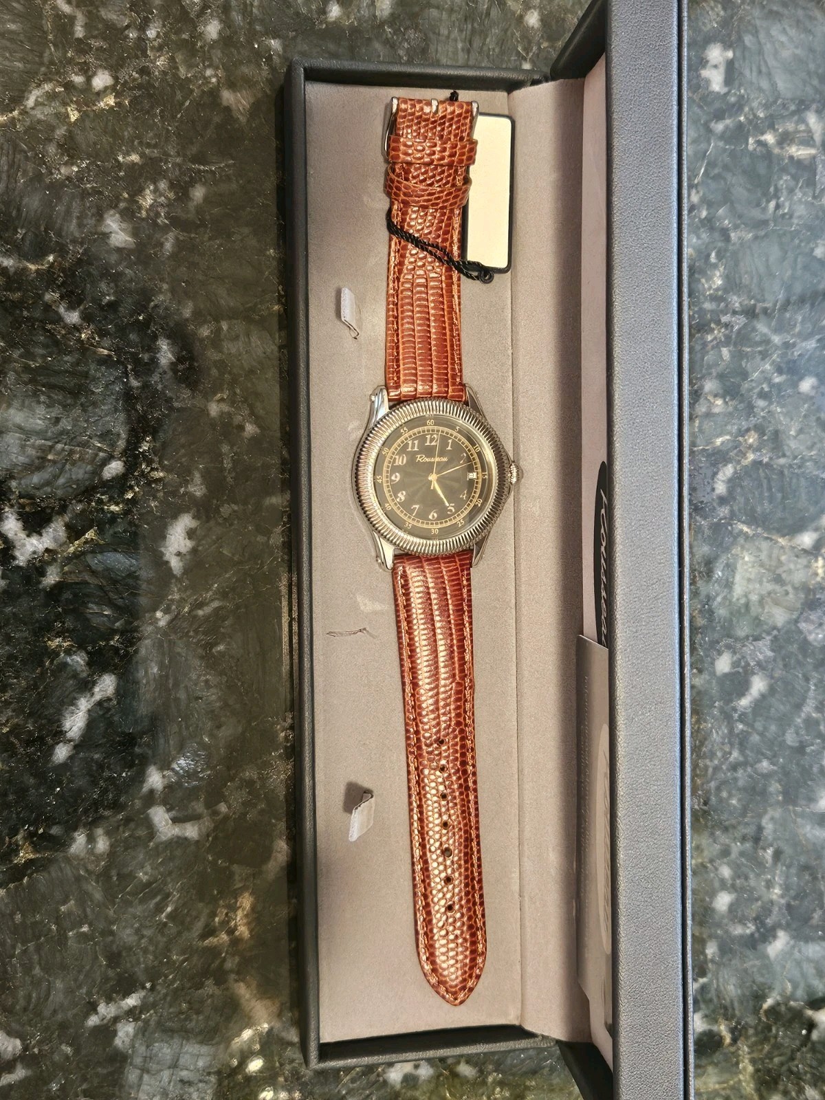 Rousseau Men’s Automatic Watch W/Date Muse Brown 2508138-255 NOS