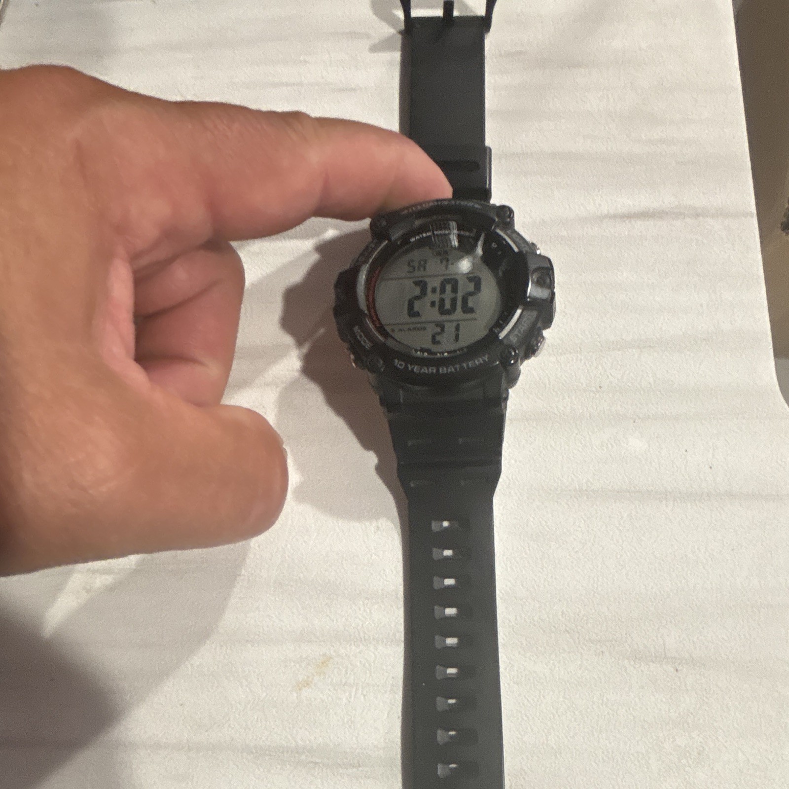 Casio AE-1500WH Digital Quartz 100m Black Resin Strap Backlight Alarm