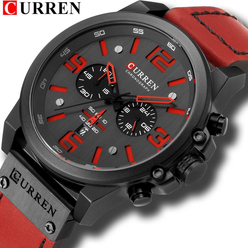 CURREN Men Watch Top Brand Men Military Sport Wristwatch Leather Quartz Watches