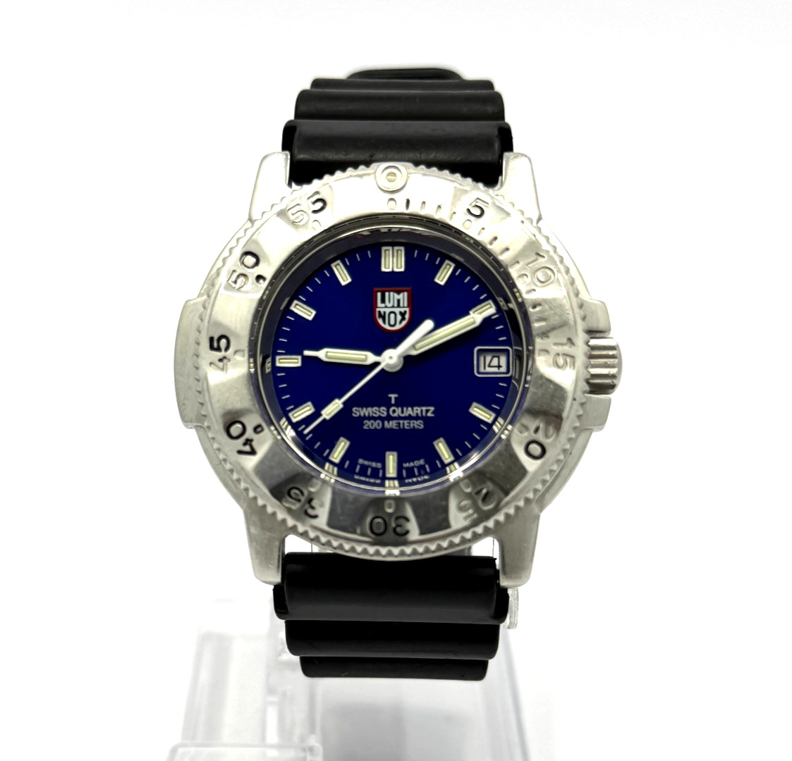 Luminox Navy SEAL Steel 3200 Series 42mm Blue Dial Swiss Quartz Mens Watch
