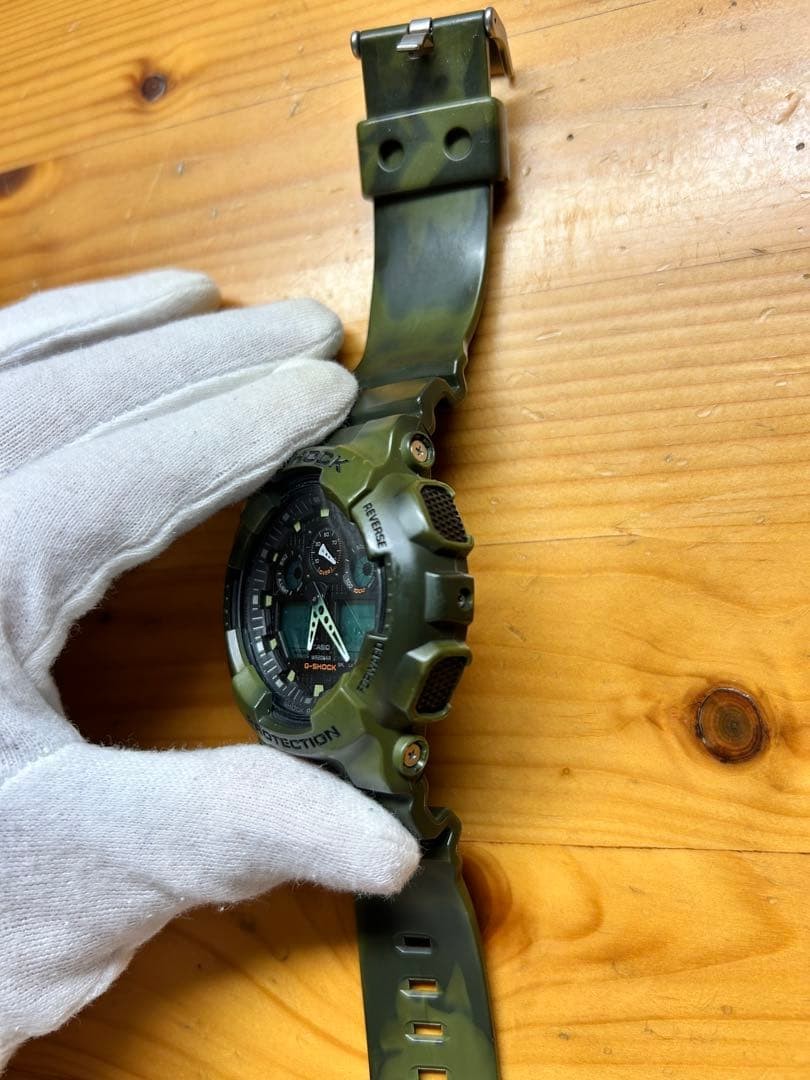 Casio G‑SHOCK GA‑100MM‑3A Camouflage Green Watch – 5081 Module Japan Movement