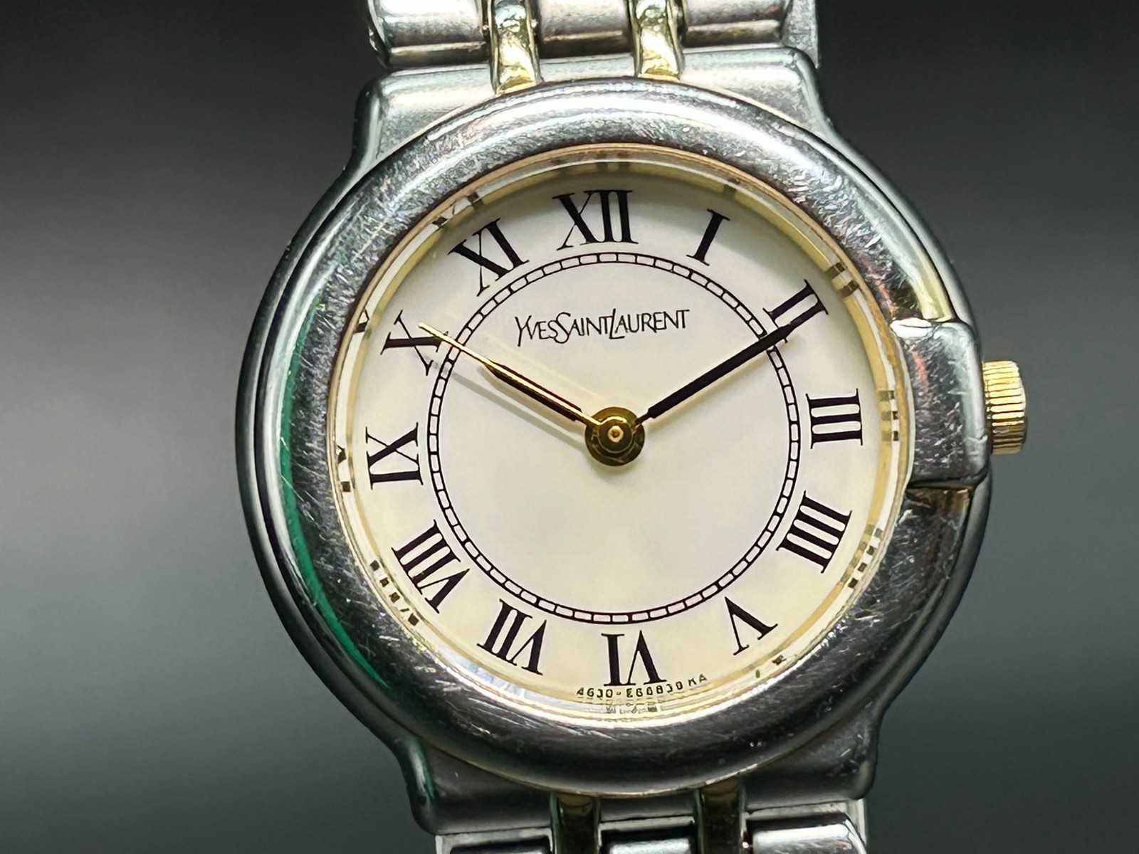 *EXC+5* YVES SAINT LAURENT 4630-E63735 Roman Women 23.5mm QZ Watch From JAPAN